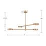 6_Crystorama Orson 54" Wide Modern Gold 5-Light Chandelier more views
