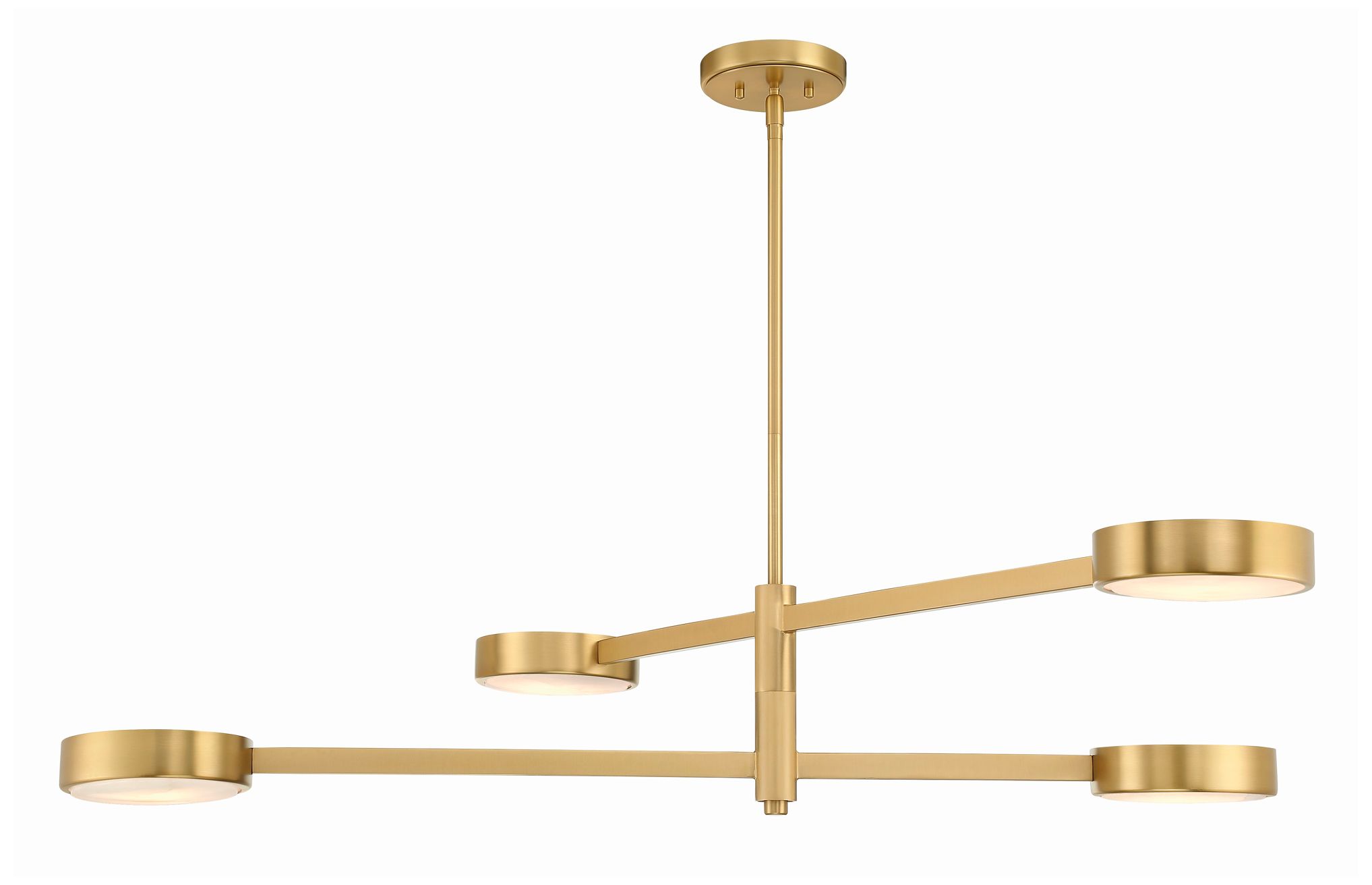 Crystorama Orson 54'' Modern Gold Linear Chandelier