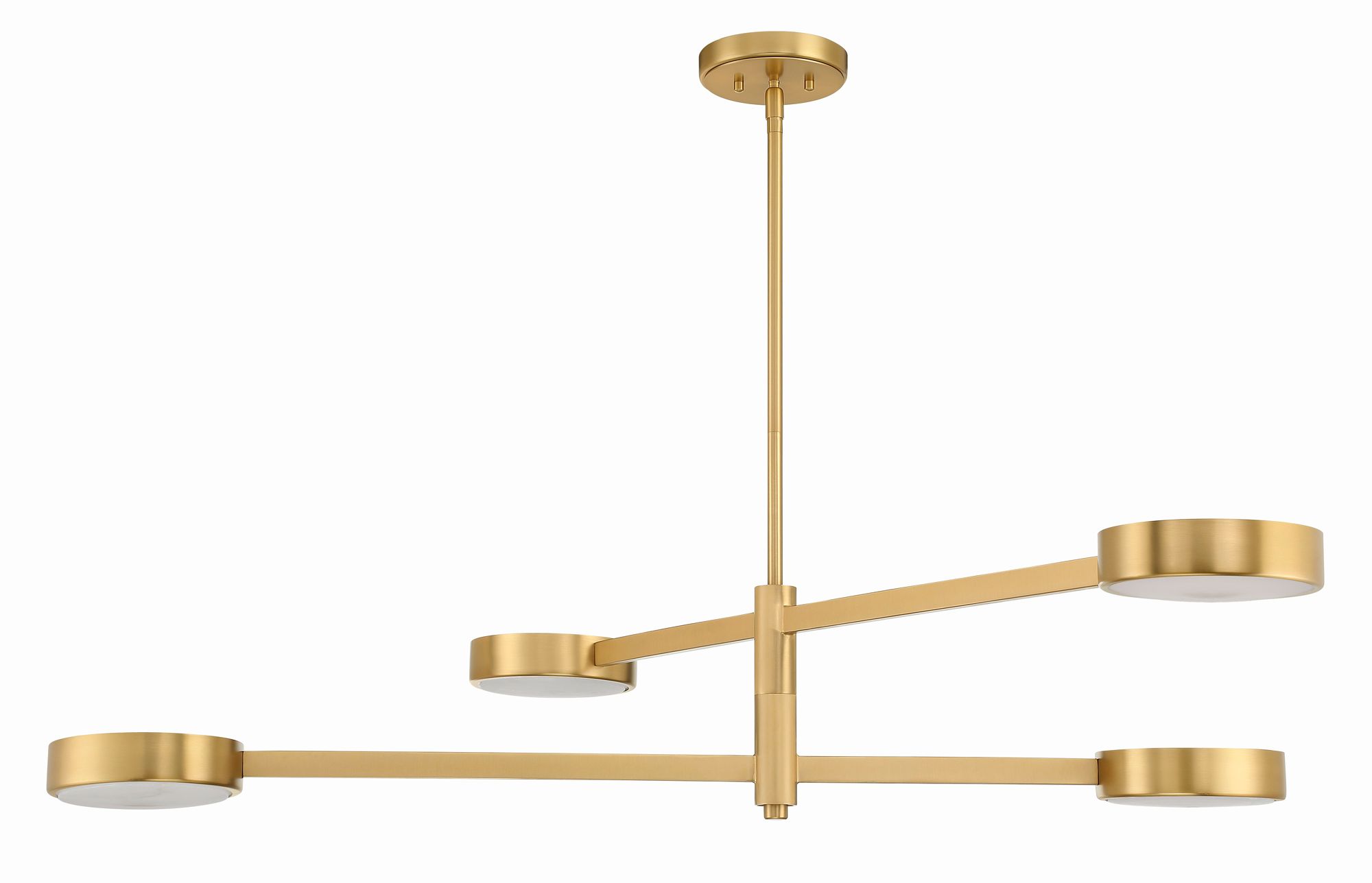 Image 2 Crystorama Orson 54'' Modern Gold Linear Chandelier more views