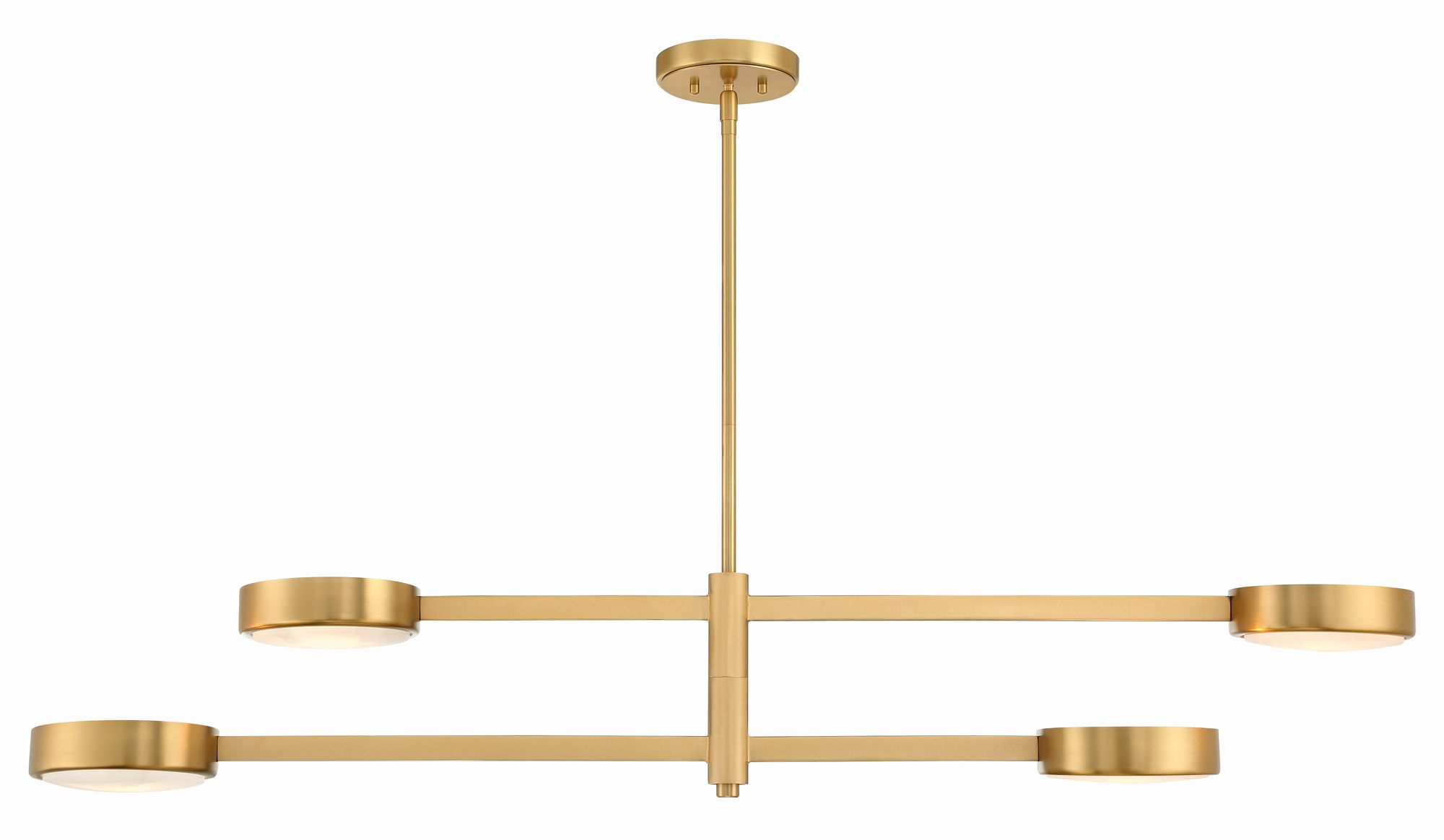 Image 3 Crystorama Orson 54'' Modern Gold Linear Chandelier more views