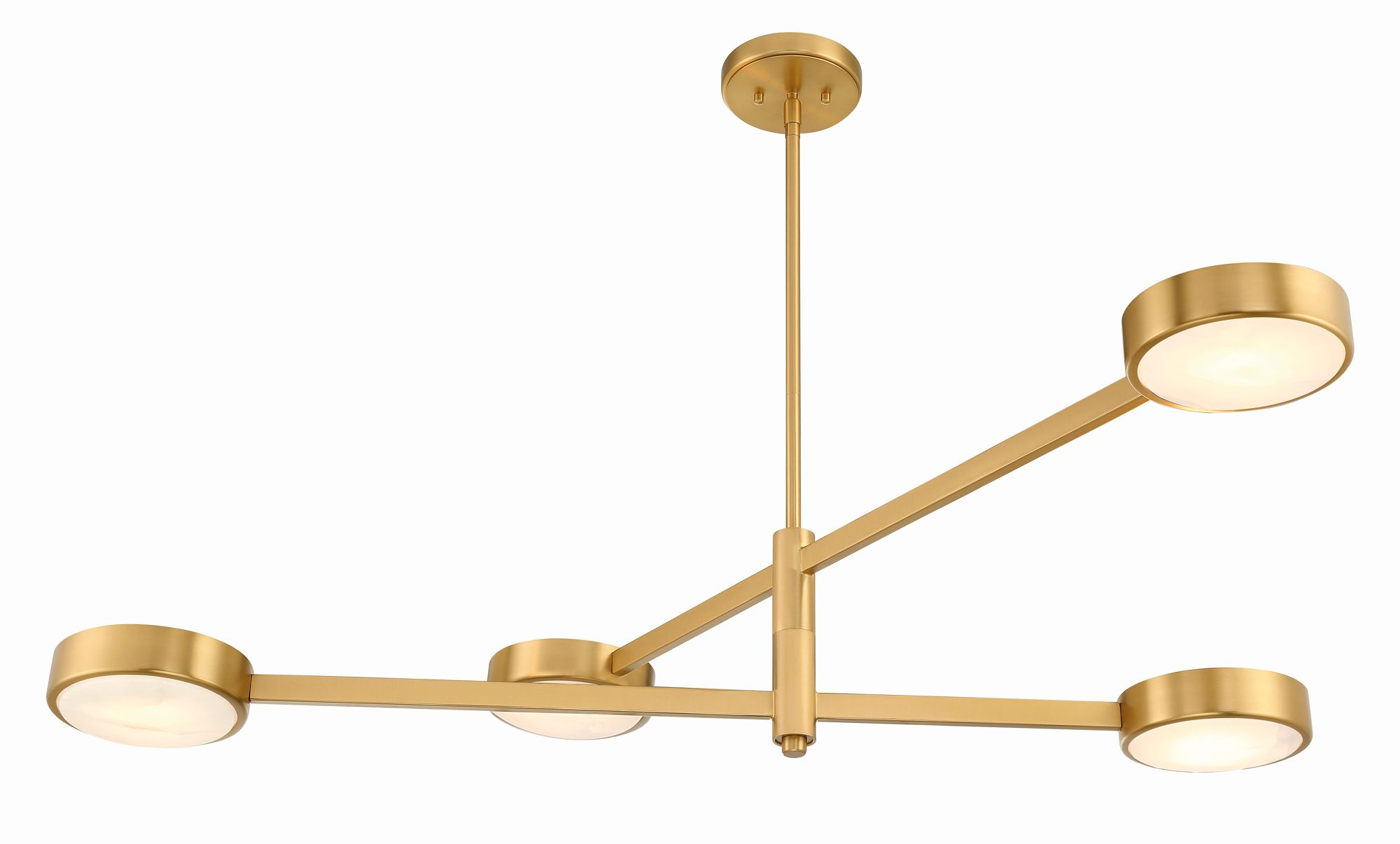 Image 4 Crystorama Orson 54'' Modern Gold Linear Chandelier more views