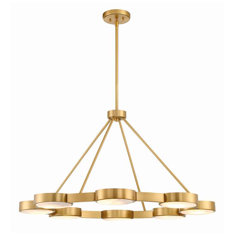 Image 2 Crystorama Orson 8 Light Modern Gold Chandelier