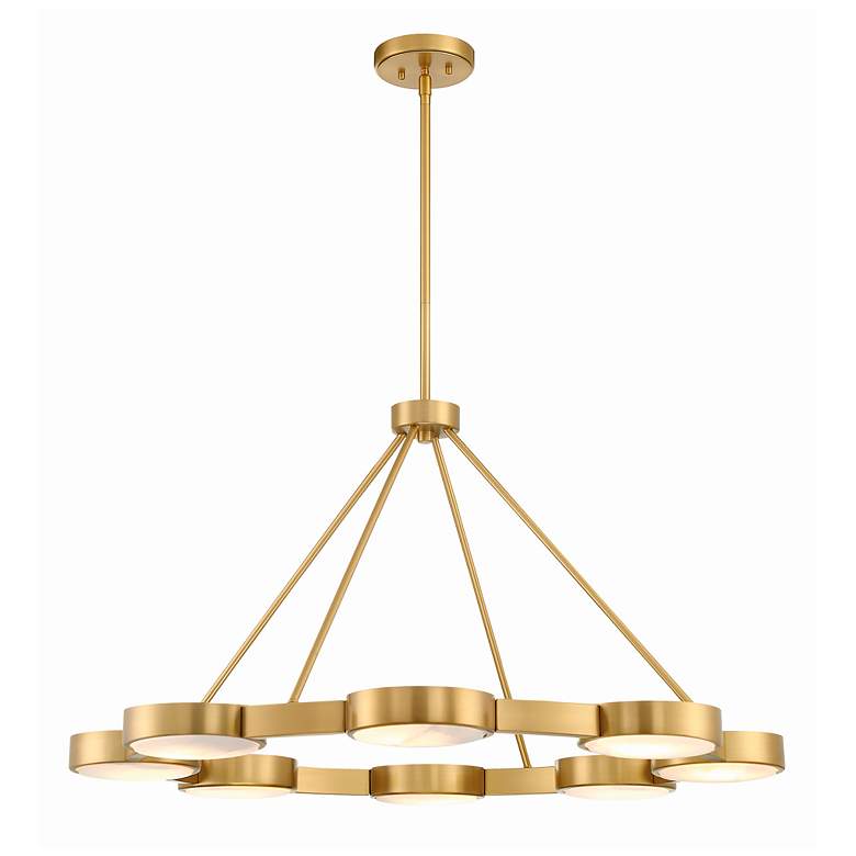 Image 1 Crystorama Orson 8 Light Modern Gold Chandelier