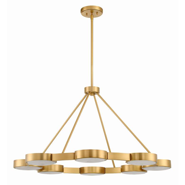 Image 3 Crystorama Orson 8 Light Modern Gold Chandelier more views