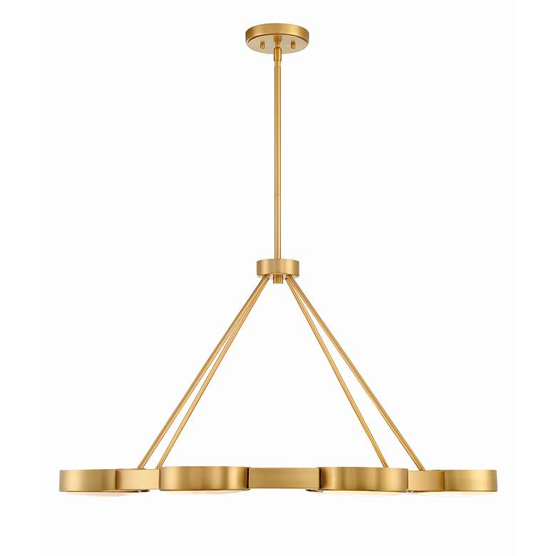 Image 4 Crystorama Orson 8 Light Modern Gold Chandelier more views