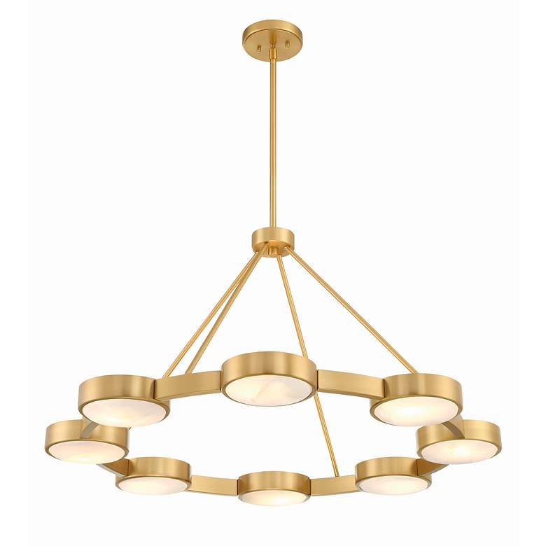 Image 5 Crystorama Orson 8 Light Modern Gold Chandelier more views