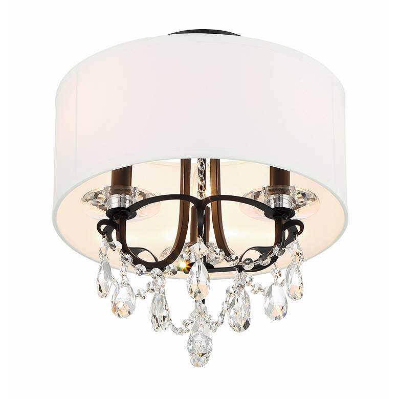 Image 5 Crystorama Othello 14" Wide Matte Black Ceiling Light more views