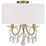 1_Crystorama Othello 14"W Vibrant Gold 3-Light Ceiling Light