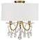 Crystorama Othello 14"W Vibrant Gold 3-Light Ceiling Light