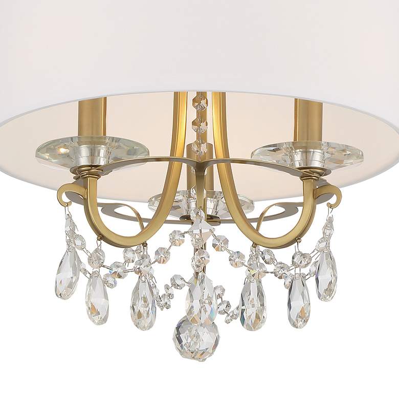 Image 2 Crystorama Othello 14"W Vibrant Gold 3-Light Ceiling Light more views