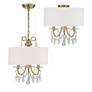 3_Crystorama Othello 14"W Vibrant Gold 3-Light Ceiling Light more views