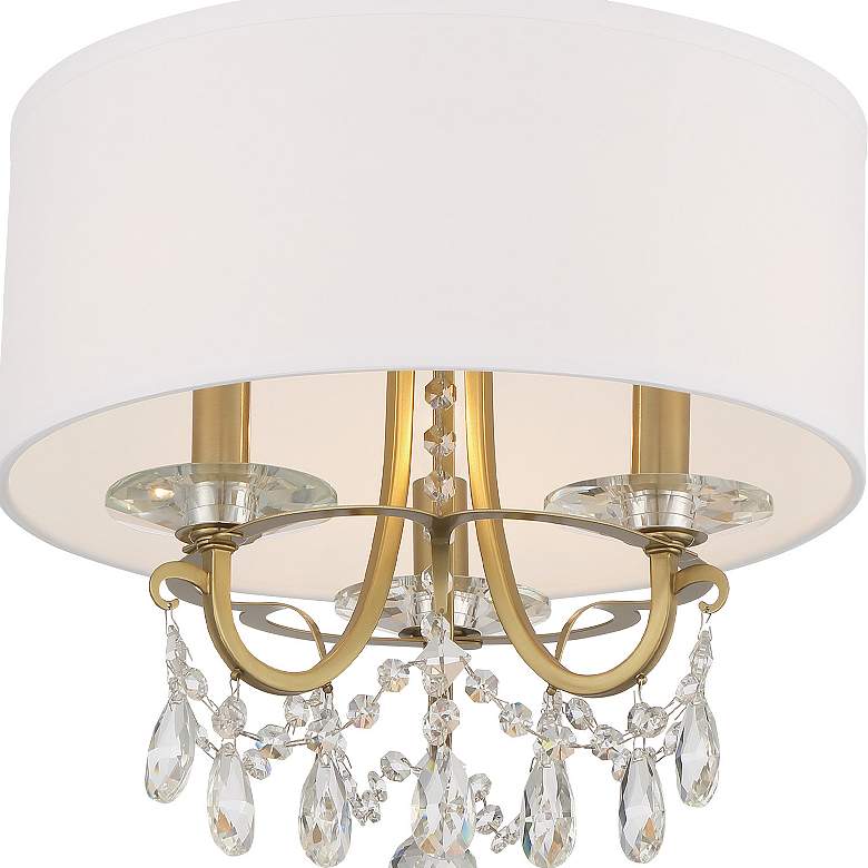 Image 4 Crystorama Othello 14"W Vibrant Gold 3-Light Ceiling Light more views