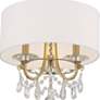 4_Crystorama Othello 14"W Vibrant Gold 3-Light Ceiling Light more views