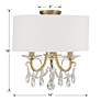 5_Crystorama Othello 14"W Vibrant Gold 3-Light Ceiling Light more views
