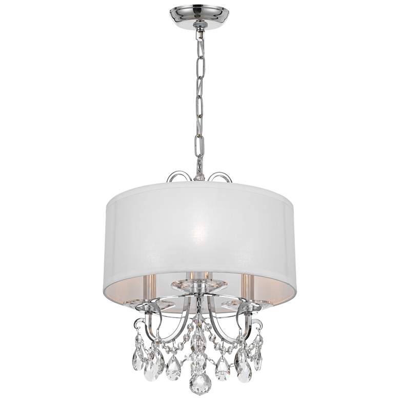 Image 2 Crystorama Othello 15 inch Wide Polished Chrome Drum Shade Chandelier