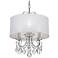 Crystorama Othello 15" Wide Polished Chrome Drum Shade Chandelier