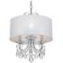 Crystorama Othello 15" Wide Polished Chrome Drum Shade Chandelier