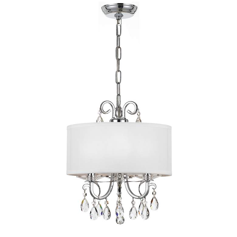 Image 3 Crystorama Othello 15" Wide Polished Chrome Drum Shade Chandelier more views