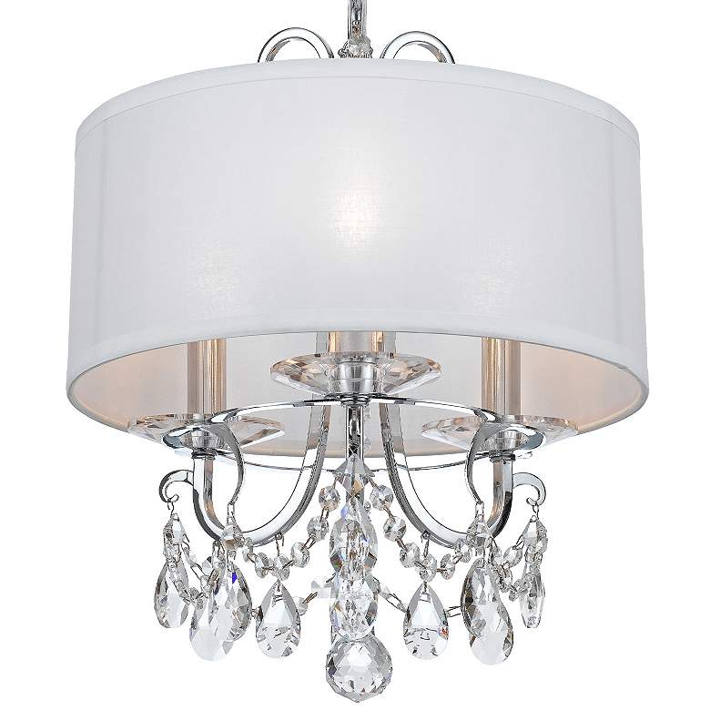 Image 4 Crystorama Othello 15" Wide Polished Chrome Drum Shade Chandelier more views