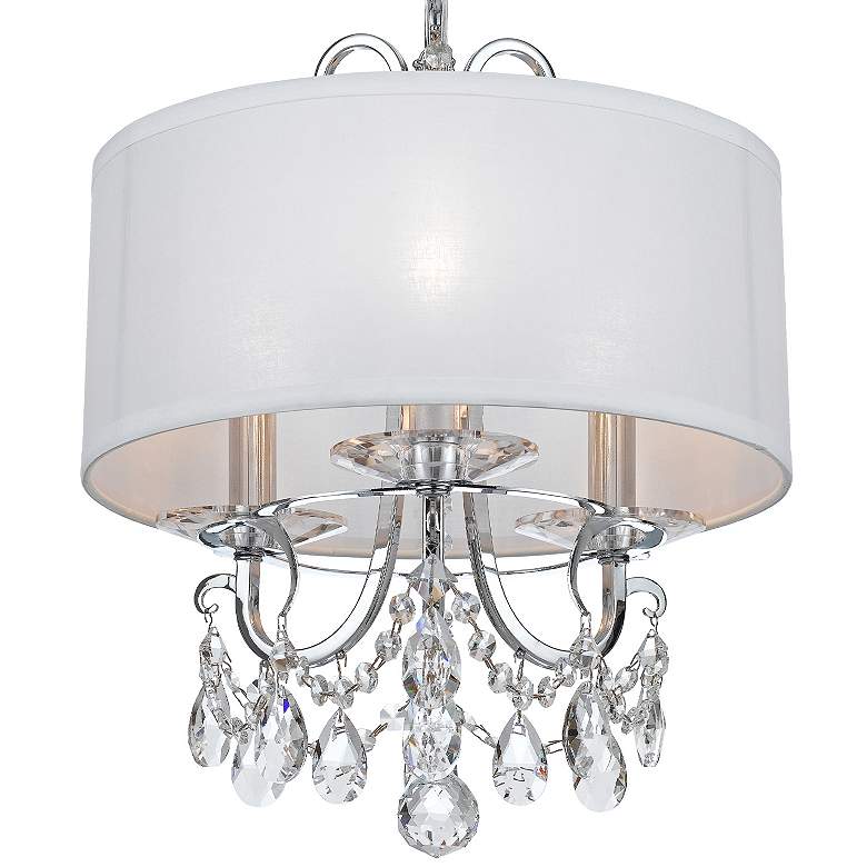 Image 4 Crystorama Othello 15 inch Wide Polished Chrome Drum Shade Chandelier more views