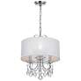 Crystorama Othello 15" Wide Polished Chrome Drum Shade Chandelier