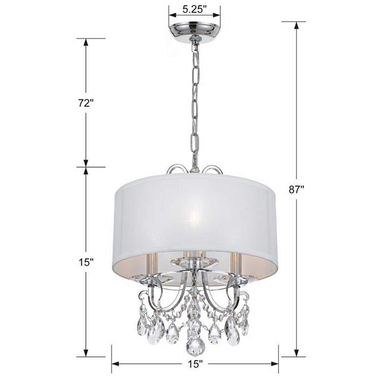 Image 7 Crystorama Othello 15" Wide Polished Chrome Drum Shade Chandelier more views