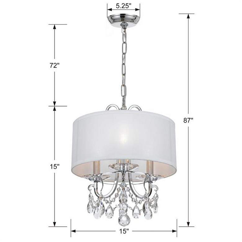 Image 7 Crystorama Othello 15 inch Wide Polished Chrome Drum Shade Chandelier more views