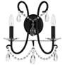 1_Crystorama Othello 16" High Matte Black 2-Light Wall Sconce