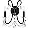 Crystorama Othello 16" High Matte Black 2-Light Wall Sconce