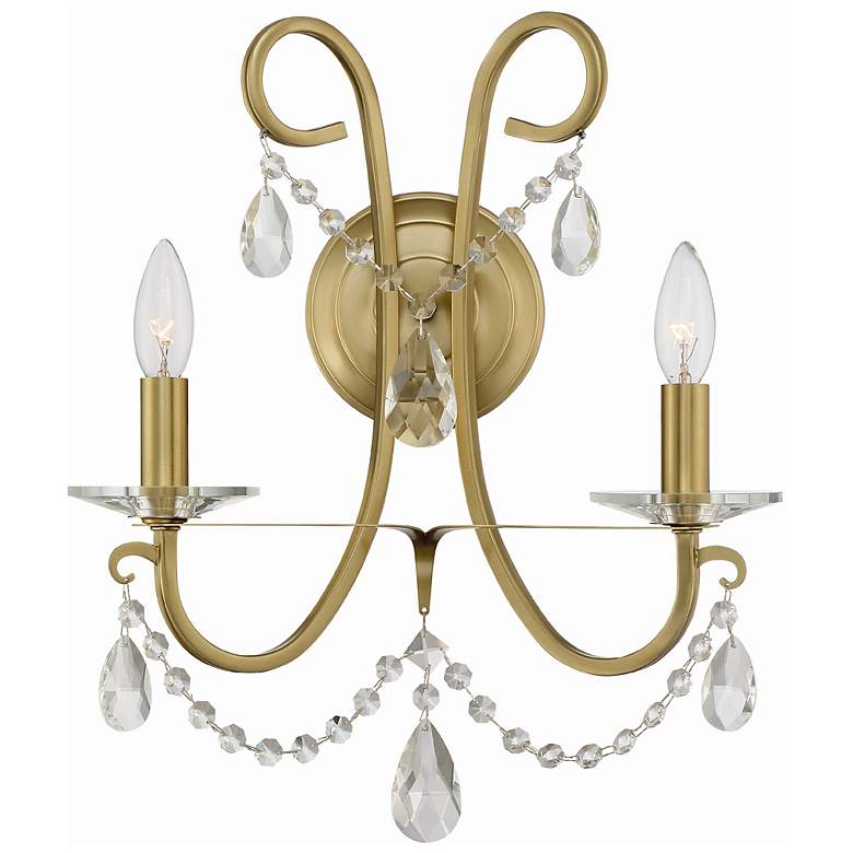 Image 1 Crystorama Othello 16 inch High Vibrant Gold 2-Light Wall Sconce