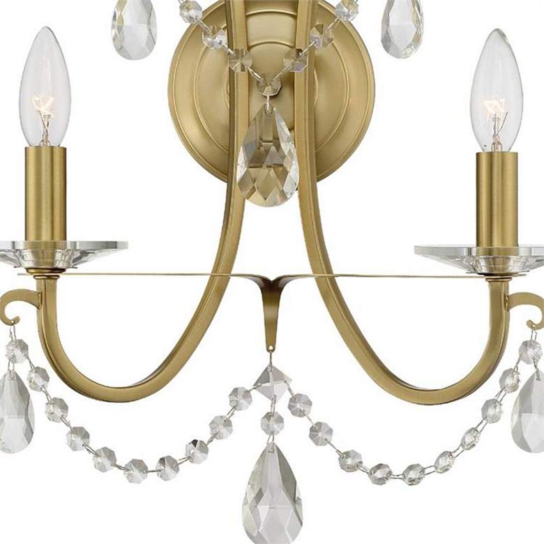 Image 2 Crystorama Othello 16" High Vibrant Gold 2-Light Wall Sconce more views