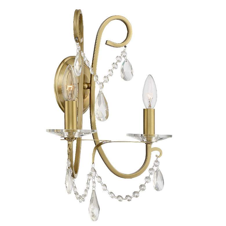 Image 2 Crystorama Othello 16 inch High Vibrant Gold 2-Light Wall Sconce more views