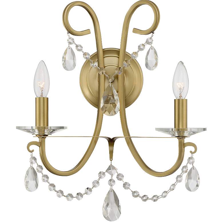 Image 3 Crystorama Othello 16 inch High Vibrant Gold 2-Light Wall Sconce more views