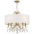 Crystorama Othello 24" 5-Light Vibrant Gold Luxe Crystal Chandelier