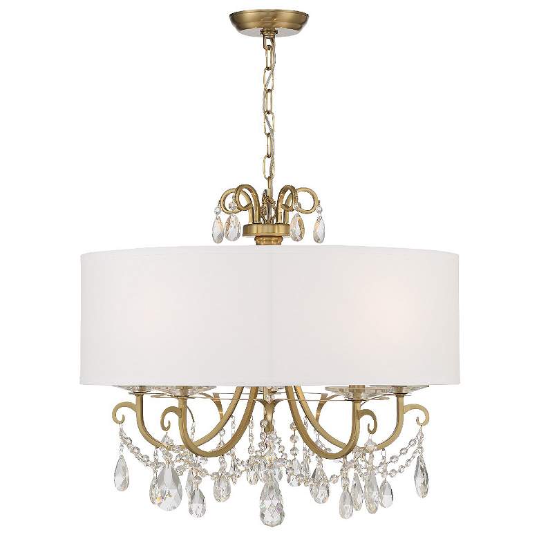 Image 3 Crystorama Othello 24 inch 5-Light Vibrant Gold Luxe Crystal Chandelier more views