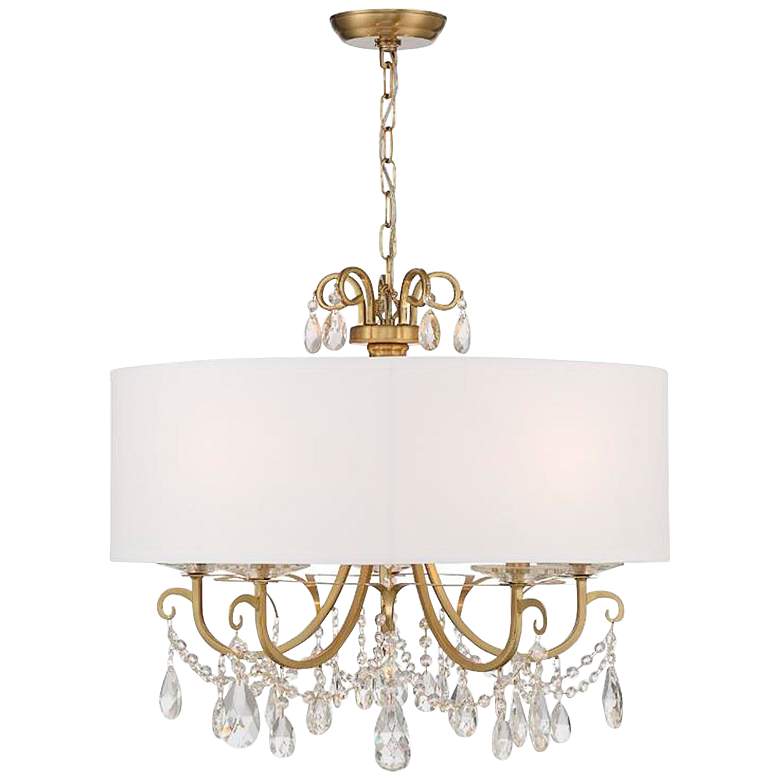 Image 5 Crystorama Othello 24" 5-Light Vibrant Gold Luxe Crystal Chandelier more views