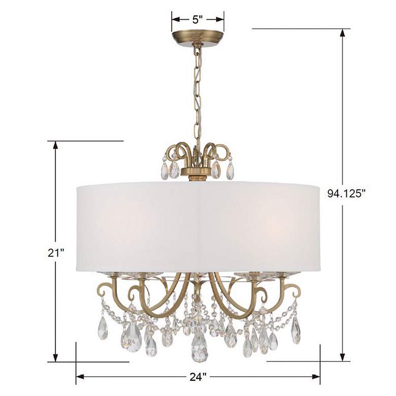 Image 5 Crystorama Othello 24" 5-Light Vibrant Gold Luxe Crystal Chandelier more views