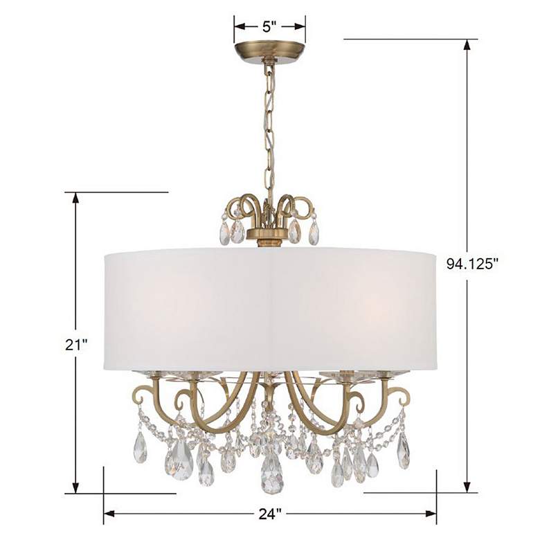 Image 5 Crystorama Othello 24 inch 5-Light Vibrant Gold Luxe Crystal Chandelier more views