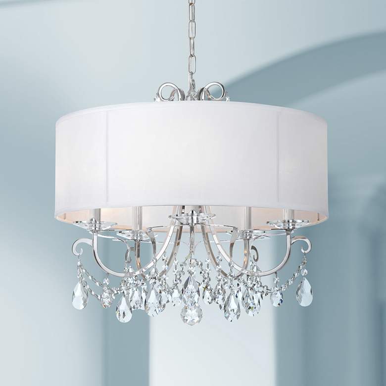 Crystorama Othello 24&quot;W Chrome 5-Light Crystal Chandelier