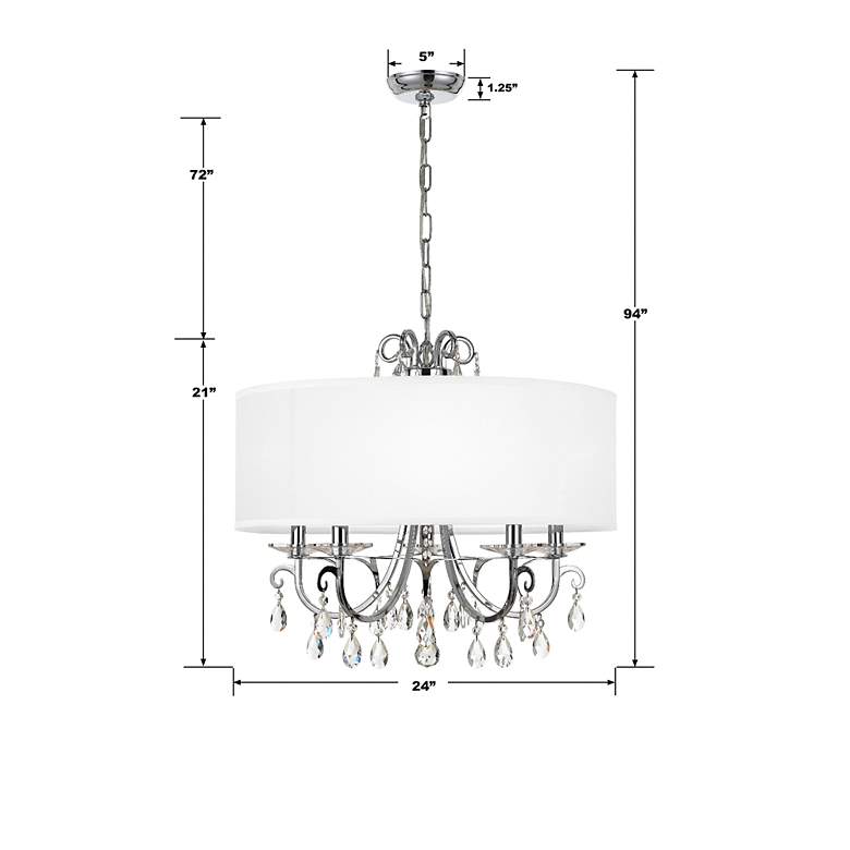 Image 6 Crystorama Othello 24"W Chrome 5-Light Crystal Chandelier more views