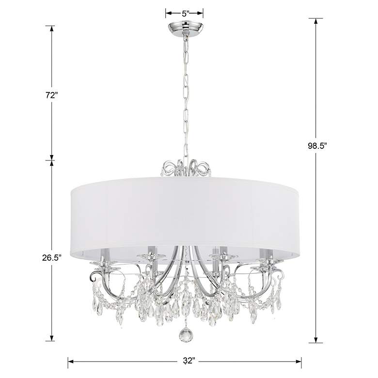 Image 4 Crystorama Othello 32" Wide Polished Chrome 8-Light Chandelier more views