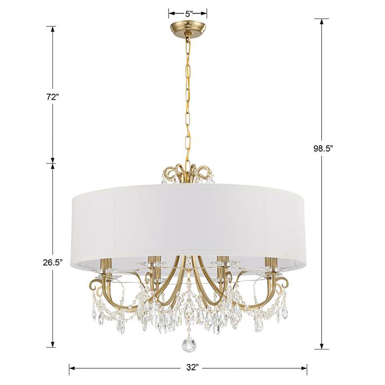 Image 7 Crystorama Othello 32" Wide Vibrant Gold 8-Light Chandelier more views