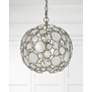 6_Crystorama Palla 13" Wide Antique Silver Orb Pendant Light more views