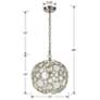 7_Crystorama Palla 13" Wide Antique Silver Orb Pendant Light more views