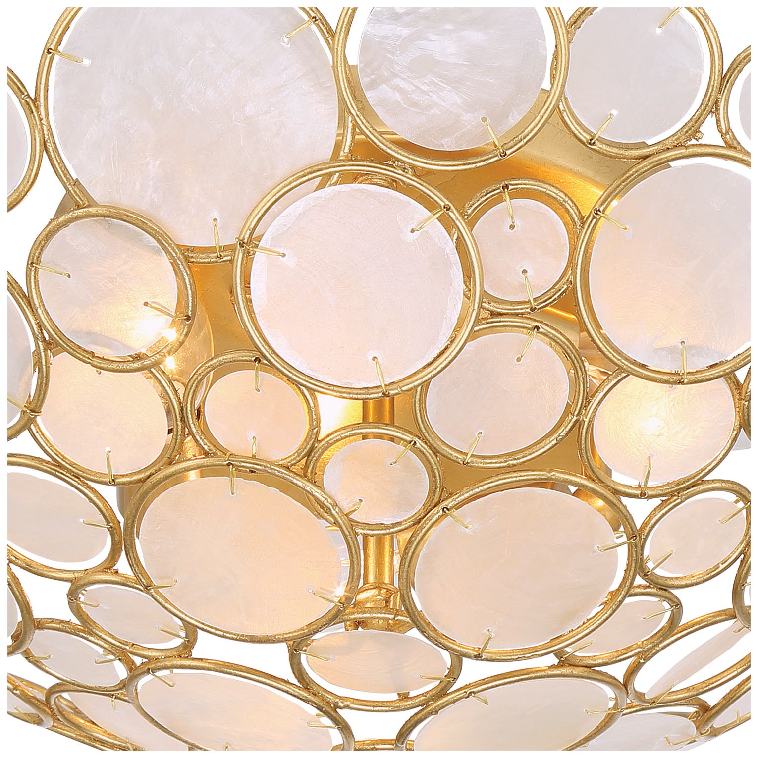 Image 6 Crystorama Palla 16'' Antique Gold Semi Flush Mount more views