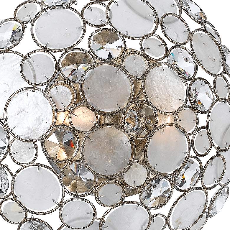 Image 5 Crystorama Palla 16" Wide Antique Silver Ceiling Light more views