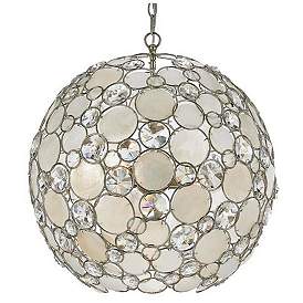 Image2 of Crystorama Palla 22" Wide Antique Silver Orb Pendant Light