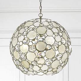 Image1 of Crystorama Palla 22" Wide Antique Silver Orb Pendant Light