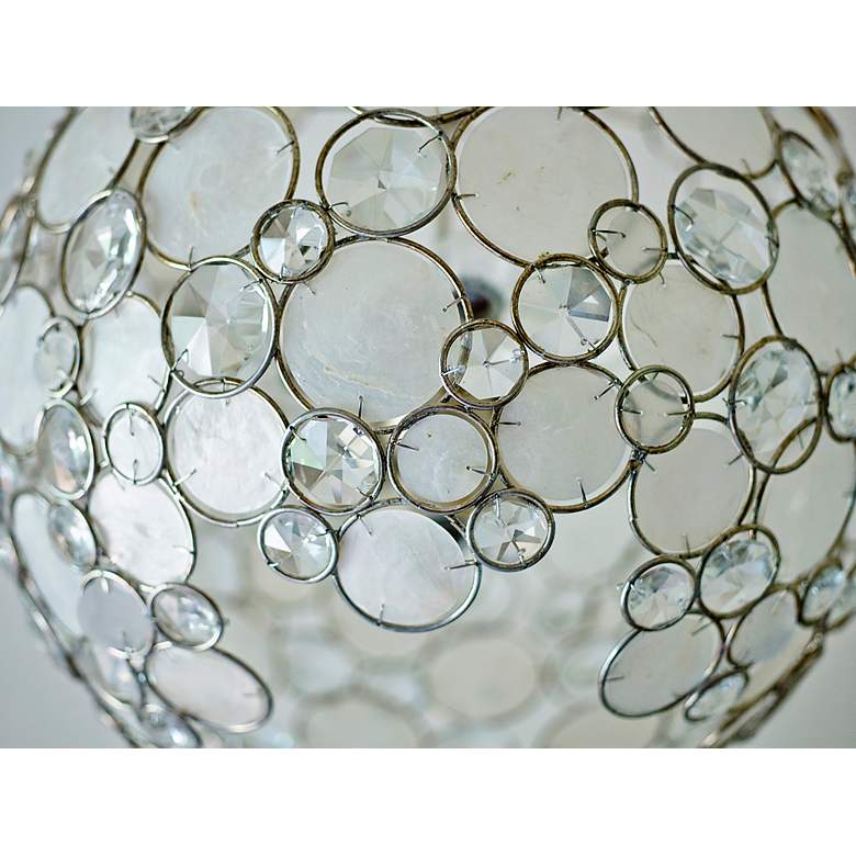 Image 3 Crystorama Palla 22" Wide Antique Silver Orb Pendant Light more views