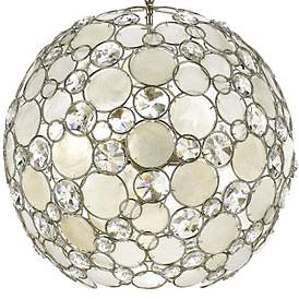 Image5 of Crystorama Palla 22" Wide Antique Silver Orb Pendant Light more views